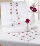 Sea of Red and White Flowers Table Cover - 40 x 100 cms table runner