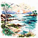 Click/tap for more details of Sea Sunset (cross stitch) by Magic Needle