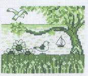 Click/tap for more details of Seagull Mini Picture (cross stitch) by Permin of Copenhagen