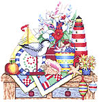Click for more details of Seashore Shelf (cross stitch) by Bobbie G. Designs