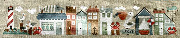 Click for more details of Seaside Tiny Town (cross stitch) by Heart in Hand