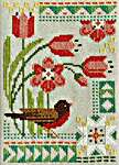 Click for more details of Seasonal Courier : Robin's Spring (cross stitch) by Robin Pickens