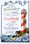 Click/tap for more details of Serenity Prayer Lighthouse (cross stitch) by Stoney Creek
