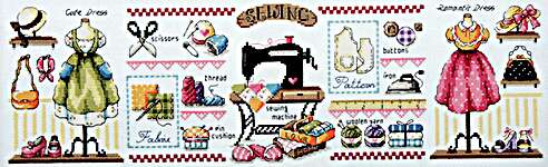 Click/tap for more details of Sewing Room (cross stitch) by Soda Stitch