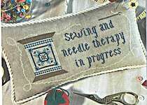 Click/tap for more details of Sewing Therapy (cross stitch) by Crafty Bluebonnet