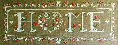 Click/tap for more details of Shabby Home (cross stitch) by Cuore e Batticuore