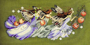Click/tap for more details of Shakespeare's Fairies (cross stitch) by Mirabilia Designs