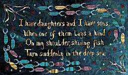Click/tap for more details of Shining Fish (cross stitch) by Lindy Stitches