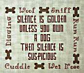 Click for more details of Silence Is Golden (cross stitch) by Rosie and Me