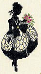 Click for more details of Silhouette - Lady with Flowers (cross stitch) by Eva Rosenstand