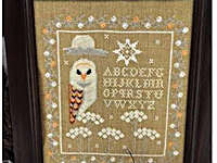 Click/tap for more details of Silver Winter Night In The Wood (cross stitch) by Twin Peak Primitives