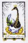 Click/tap for more details of Six Geese a Laying (cross stitch) by Nora Corbett