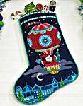 Click for more details of Sky High Santa Stocking (cross stitch) by Satsuma Street