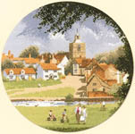 Click for more details of Sleepy Village (cross stitch) by John Clayton
