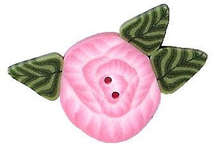 Click for more details of Small Rose Coloured Rose Button (beads and treasures) by Just Another Button Company