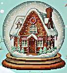 Click/tap for more details of Snow Ball Gingerbread House (cross stitch) by Les Petites Croix de Lucie
