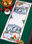 Click for more details of Snow Scene Christmas Table Runner (cross stitch) by Permin of Copenhagen