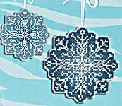 Click for more details of Snowflake Christmas Ornaments (cross stitch) by MP Studios