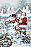 Click for more details of Snowman and Santa (cross stitch) by Letistitch