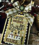 Click/tap for more details of Snowman Kisses (cross stitch) by Primrose Cottage Stitches