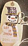 Click/tap for more details of Snowman Scissors Case (cross stitch) by Romy's Creations