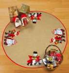 Click for more details of Snowman Tree Skirt (cross stitch) by Permin of Copenhagen