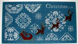Click/tap for more details of Snowy Christmas Quaker Style (cross stitch) by AuryTM