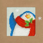 Click for more details of Snowy Penguin Christmas Card (cross stitch) by Bothy Threads