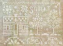 Click/tap for more details of Snowy Quaker (cross stitch) by Little House Needleworks