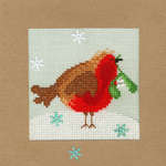 Click for more details of Snowy Robin Christmas Card (cross stitch) by Bothy Threads