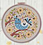 Click/tap for more details of Songbird (cross stitch) by Little Dove Designs