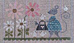 Click for more details of Souris Marguerites (cross stitch) by Tralala