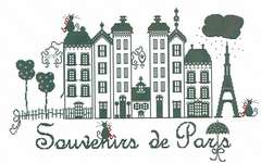 Click/tap for more details of Souvenirs de Paris (cross stitch) by Lilli Violette