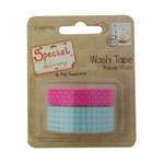 Click for more details of Special Delivery Washi Tape - Blue Gingham/Pink Polka Dot (adhesives) by Helz Cuppleditch