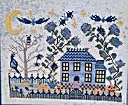 Click/tap for more details of Spooky Mansion (cross stitch) by Quaint Rose Needlearts