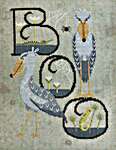 Click/tap for more details of Spooky Showbill (cross stitch) by The Blue Flower