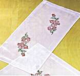 Click for more details of Sprays of Red Roses Table Covers (embroidery) by Permin of Copenhagen