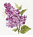 Click for more details of Sprig of Lilac (cross stitch) by Alisa