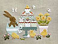 Click/tap for more details of Spring Corner (cross stitch) by Madame Chantilly
