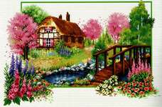 Click for more details of Spring Cottage (no-count cross stitch) by Needleart World