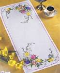 Click for more details of Spring Flower Table Runner (cross stitch) by Permin of Copenhagen
