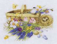 Click for more details of Spring Flowers Basket (cross stitch) by Marjolein Bastin
