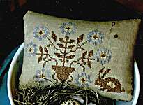 Click for more details of Spring Flowers Pinkeep (cross stitch) by Stacy Nash Primitives