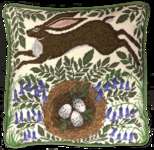 Spring Hare Cushion Front