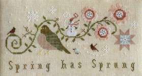 Click/tap for more details of Spring Has Sprung (cross stitch) by Plum Street Samplers