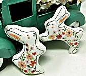 Click for more details of Spring Rabbit Pillows (cross stitch) by Tiny Modernist