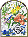 Click for more details of Spring Stained Glass (cross stitch) by Imaginating