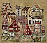 Click/tap for more details of Star Village (cross stitch) by Thistles