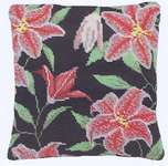Click/tap for more details of Stargazer Lily Herb Pillow (tapestry) by Cleopatra's Needle