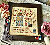 Click/tap for more details of Stitcher's Retreat House (cross stitch) by Pansy Patch Quilts and Stitchery